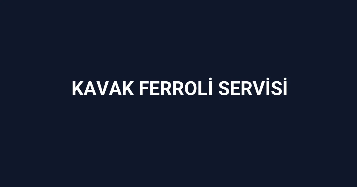 Kavak Ferroli Servisi